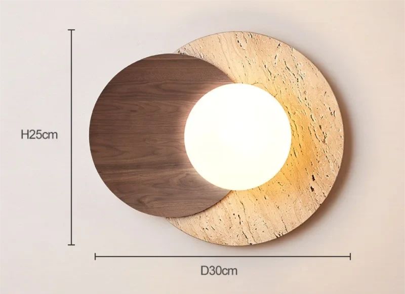 Wabi Sabi Stone Wall Lamp Modern Natural