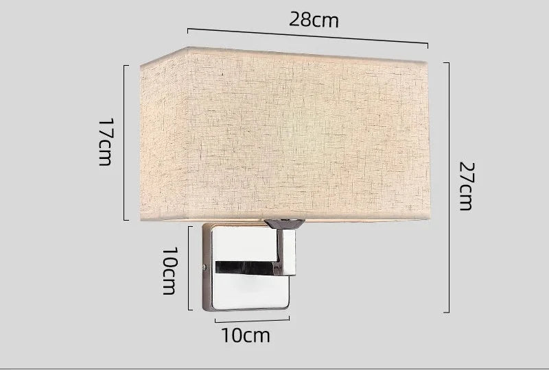 Wall Lamp With Reading Light E27 Bedside