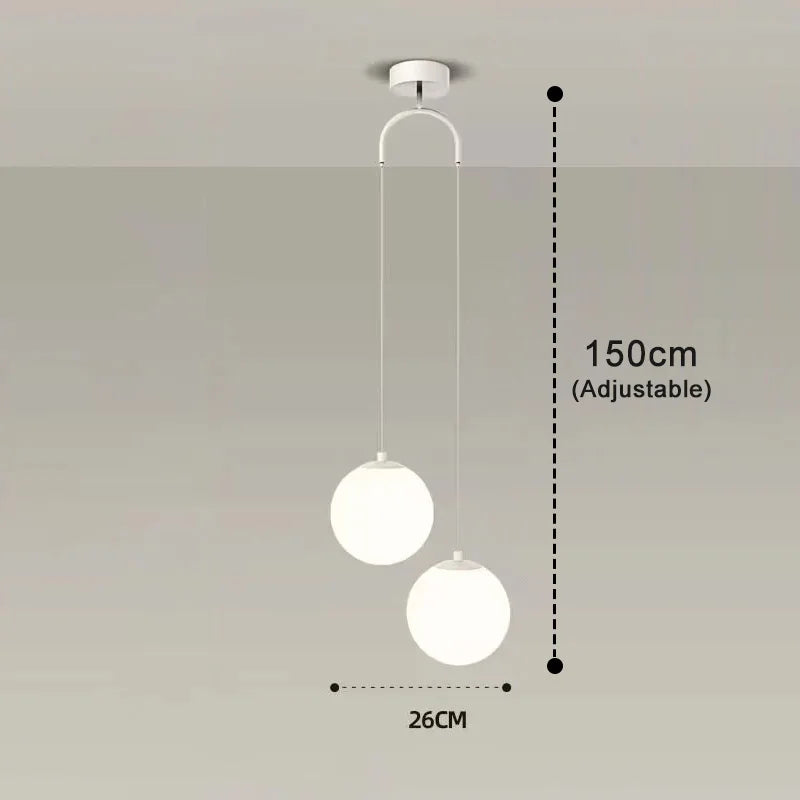 Luna Pendant Light Nordic Modern Glass Globe