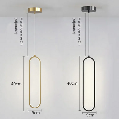 Modern Minimalist LED Pendant Light Gold &