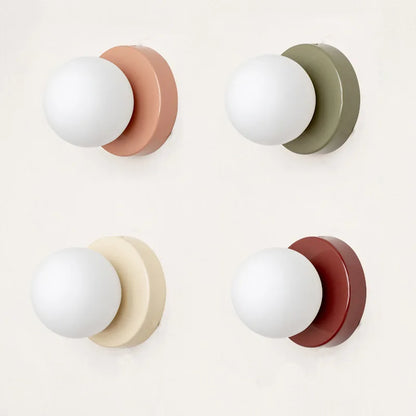 Macaron LED Wall Lamp Modern Coloured Glass