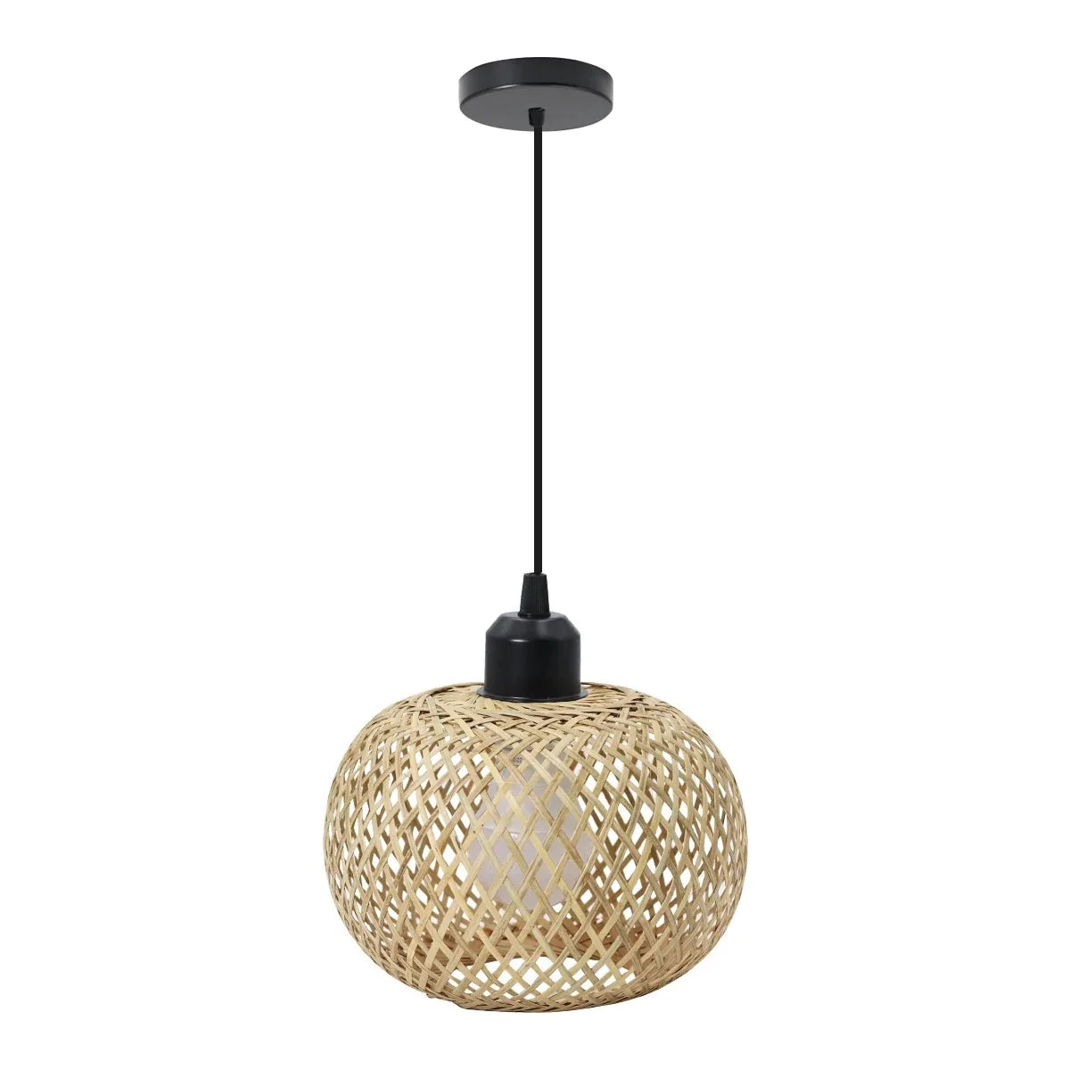Natura Bamboo Ceiling Lamp Handwoven Rattan