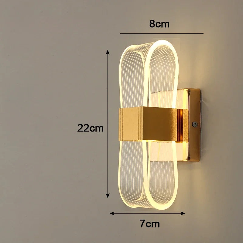 Nordic Luxury LED Wall Lamp Modern Aluminium