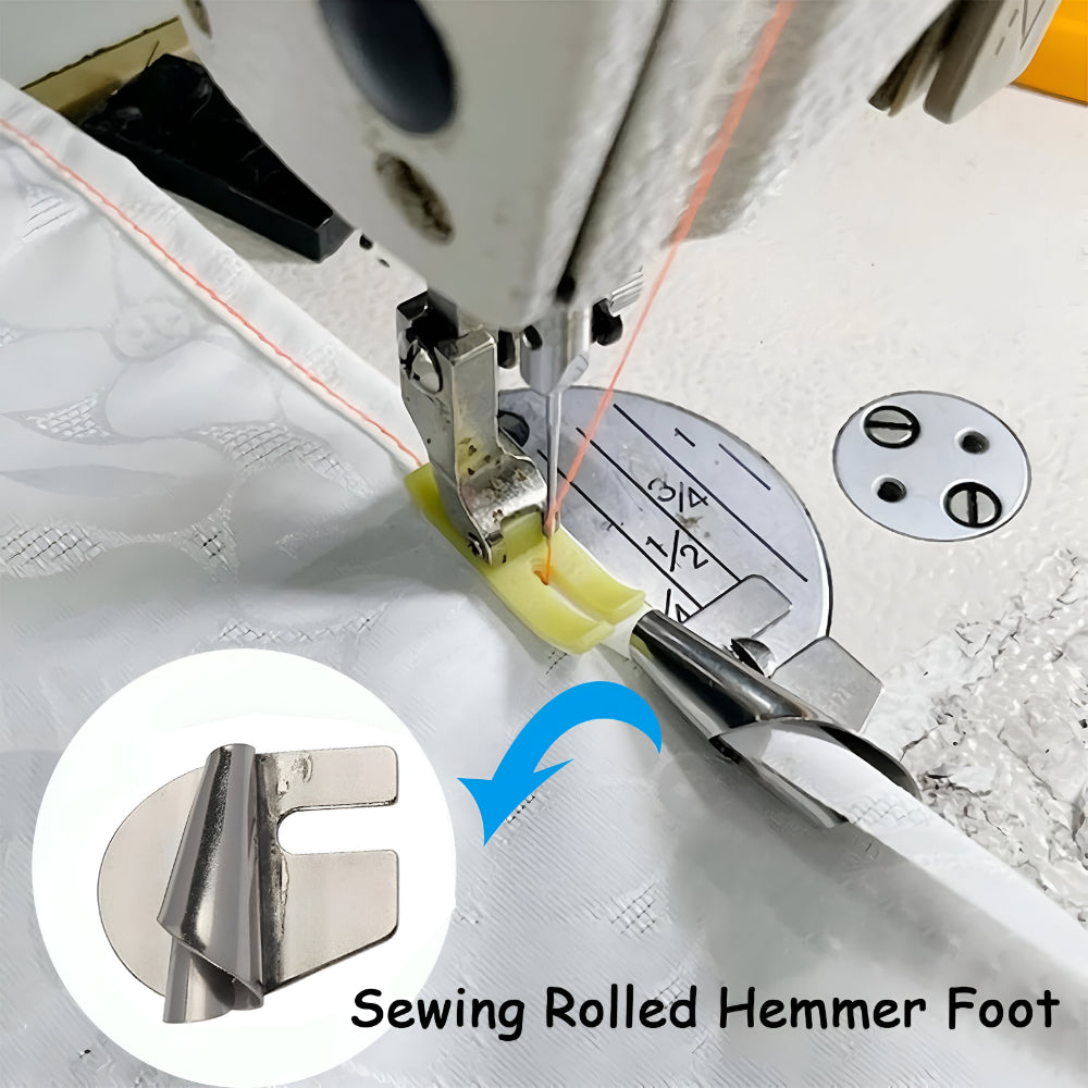 Sewing Hemmer Foot Stainless Steel Rolled