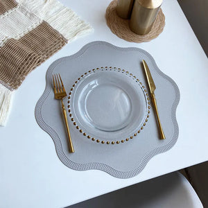 Floramat Luxury Round Faux Leather Placemats