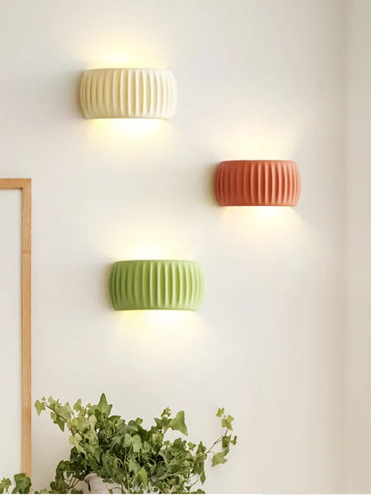 French Resin Wall Lamp Textured Modern