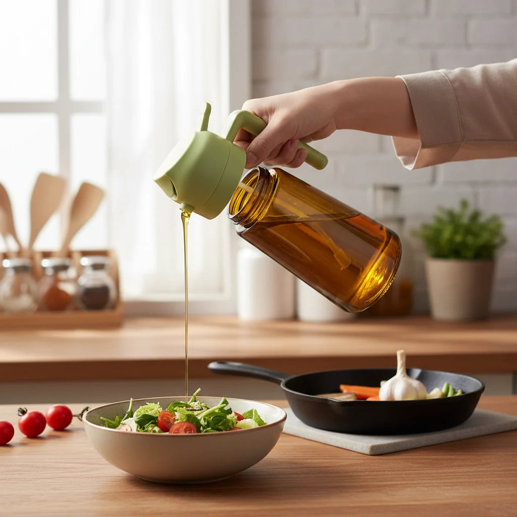Oil Dispenser Bottle Glass Olive Oil Sprayer