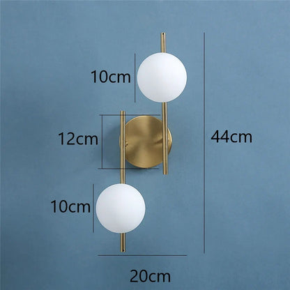 Astra Wall Light Dual Globe Modern Gold