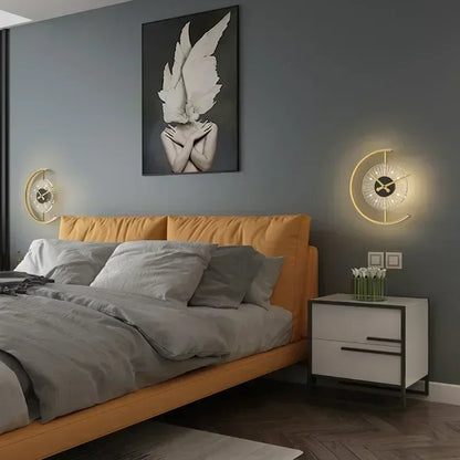 Lunaris Wall Lamp Clock Post Modern LED