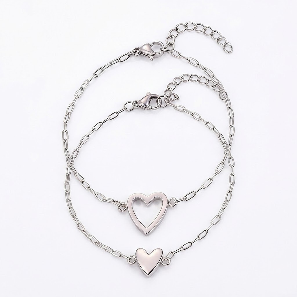Bracelet Adjustable Heart Chain Matching