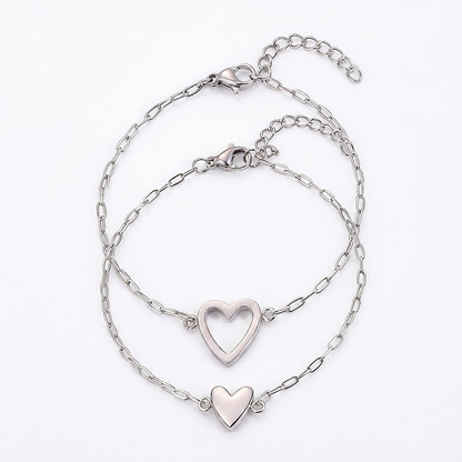 Bracelet Adjustable Heart Chain Matching