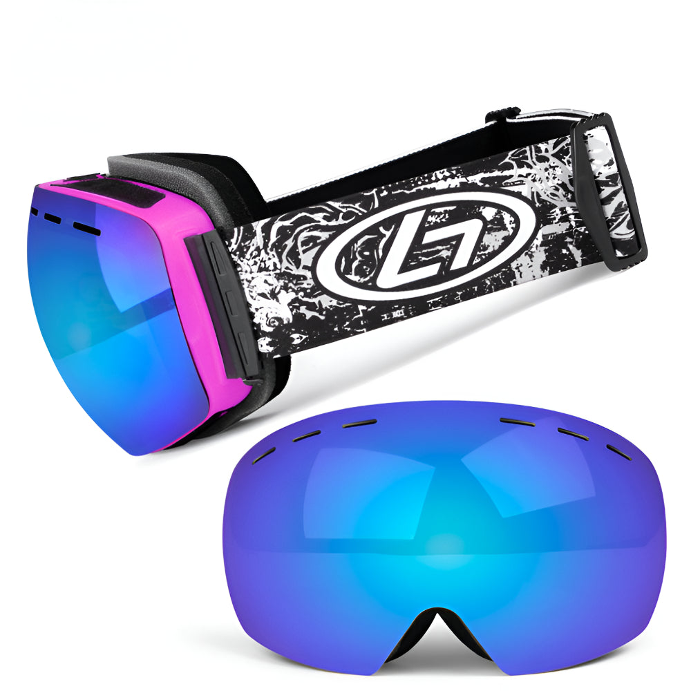 Ski Goggles Frameless Interchangeable Lens