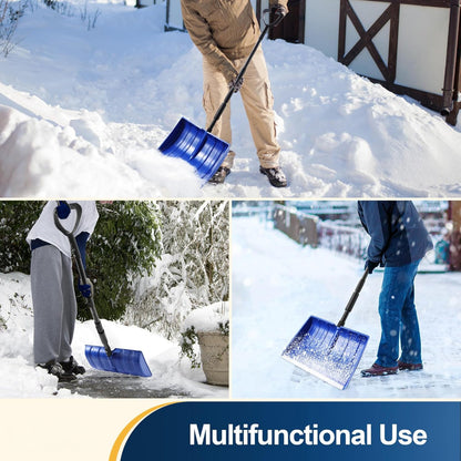 Snow Shovel Adjustable Handle Wide Blade
