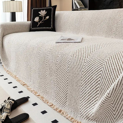 Sofa Cover Herringbone Stripe Non Slip