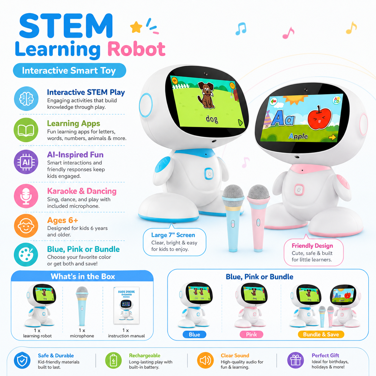 Stem Learning Robot Apps Interactive Smart