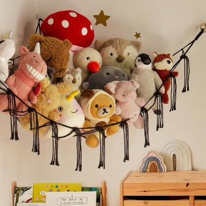 Hanging Toy Storage Hammock Macrame