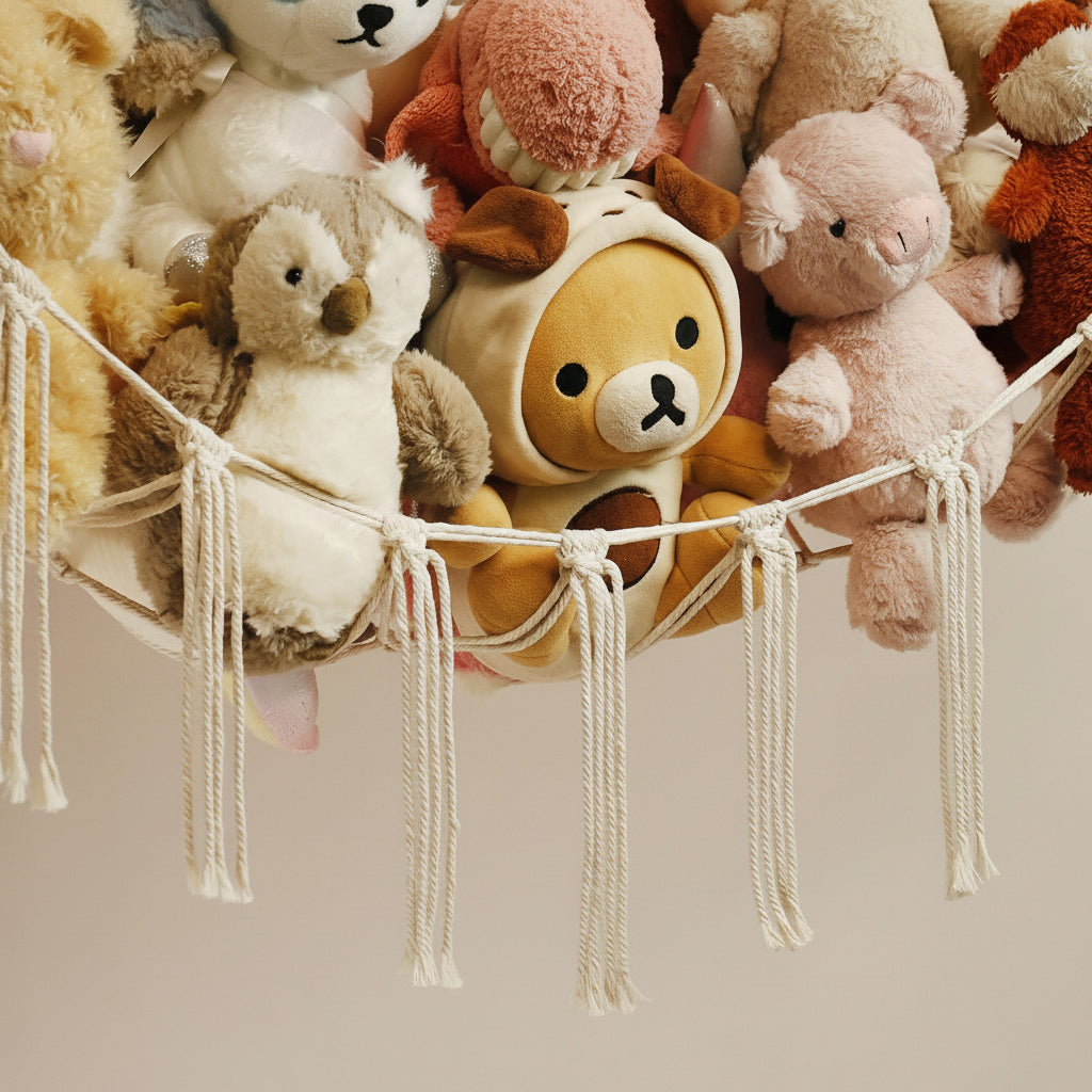 Hanging Toy Storage Hammock Macrame