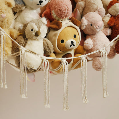Hanging Toy Storage Hammock Macrame