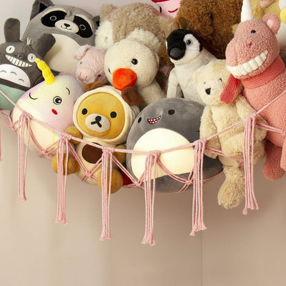 Hanging Toy Storage Hammock Macrame