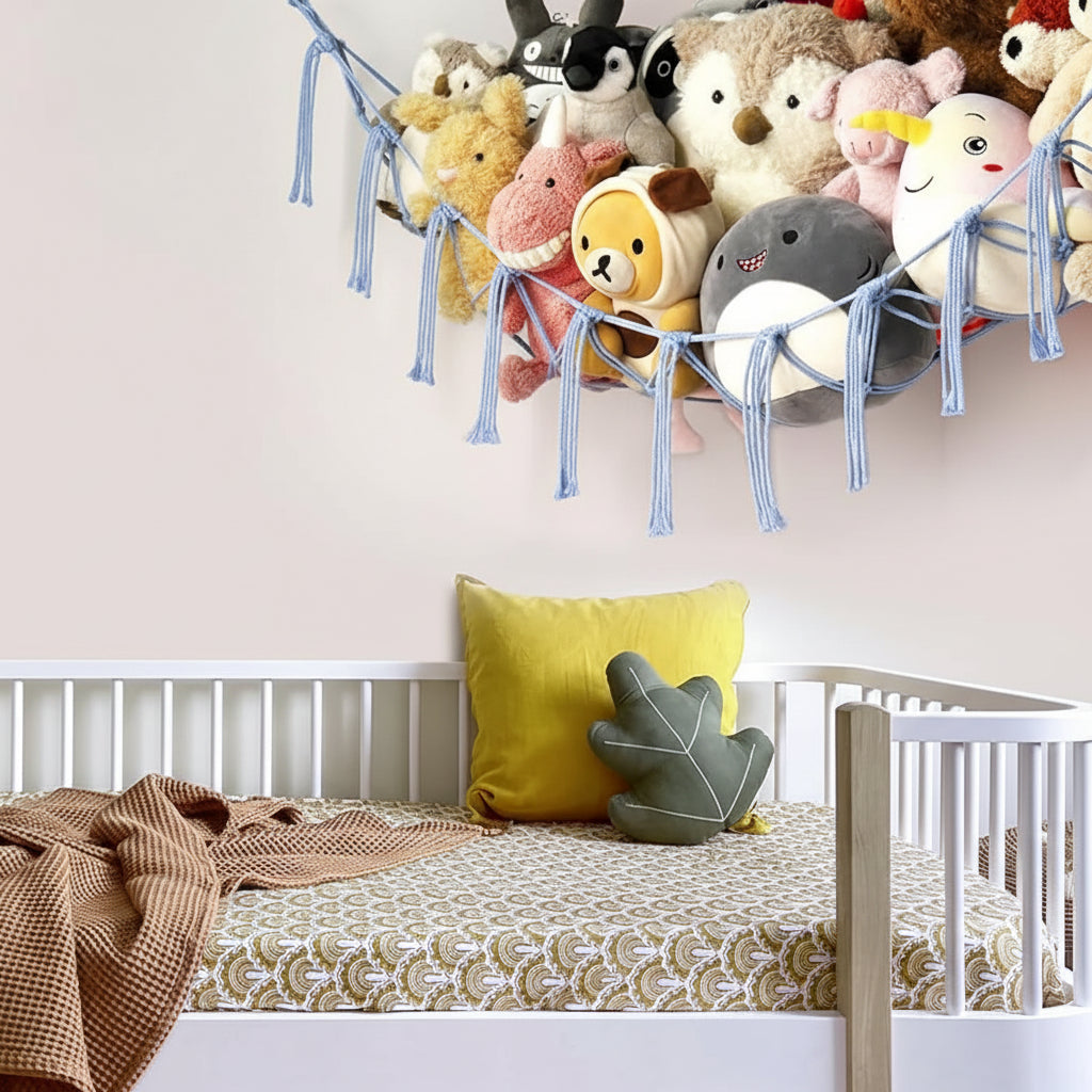 Hanging Toy Storage Hammock Macrame