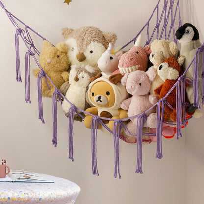 Hanging Toy Storage Hammock Macrame