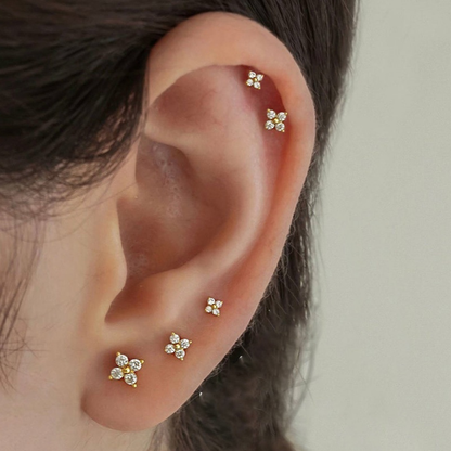 Earrings Mothers Day Gift Gold Flower Stud