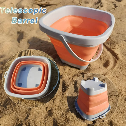 Summer Beach Toys Foldable Sand Bucket Kids