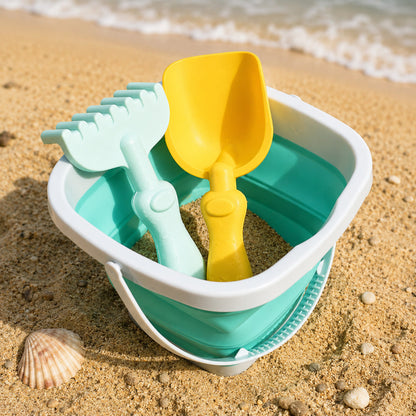 Summer Beach Toys Foldable Sand Bucket Kids