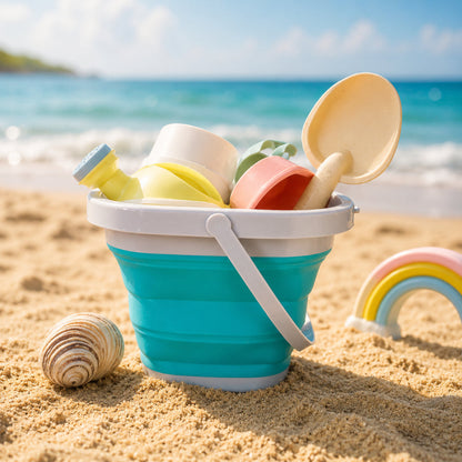 Summer Beach Toys Foldable Sand Bucket Kids