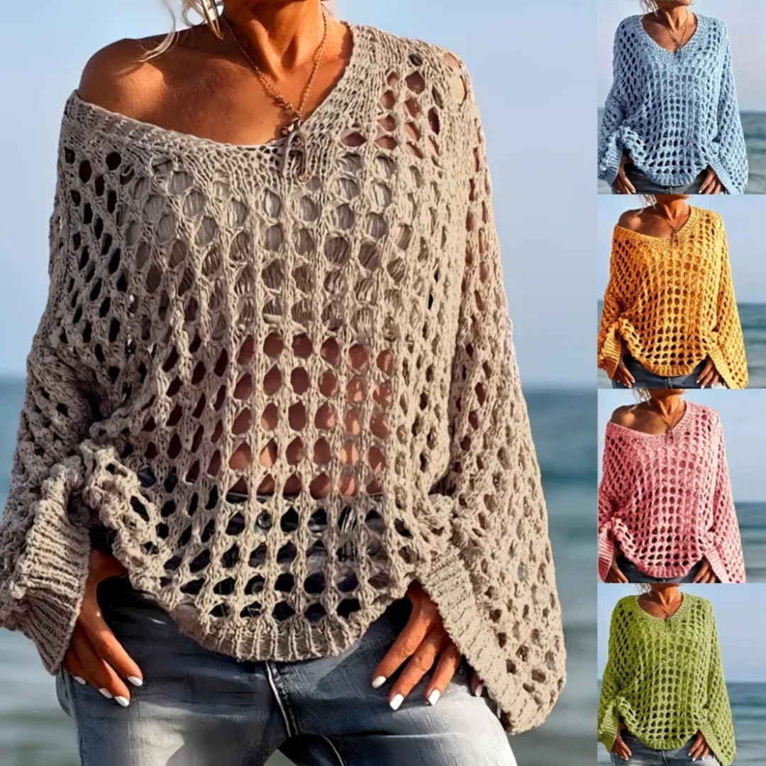 Women's Cover Up Crochet Sweater Loose Fit