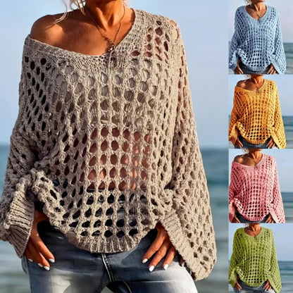 Women's Cover Up Crochet Sweater Loose Fit