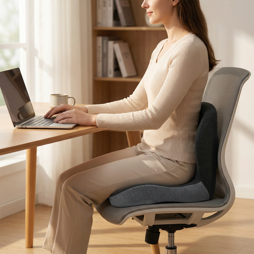Seat Cushion Back Support Memory Foam Chair