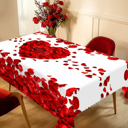 Tablecloth Rose Petal Heart Romantic