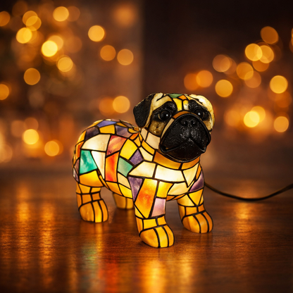 Table Lamp Decorative Resin Dog Figurine