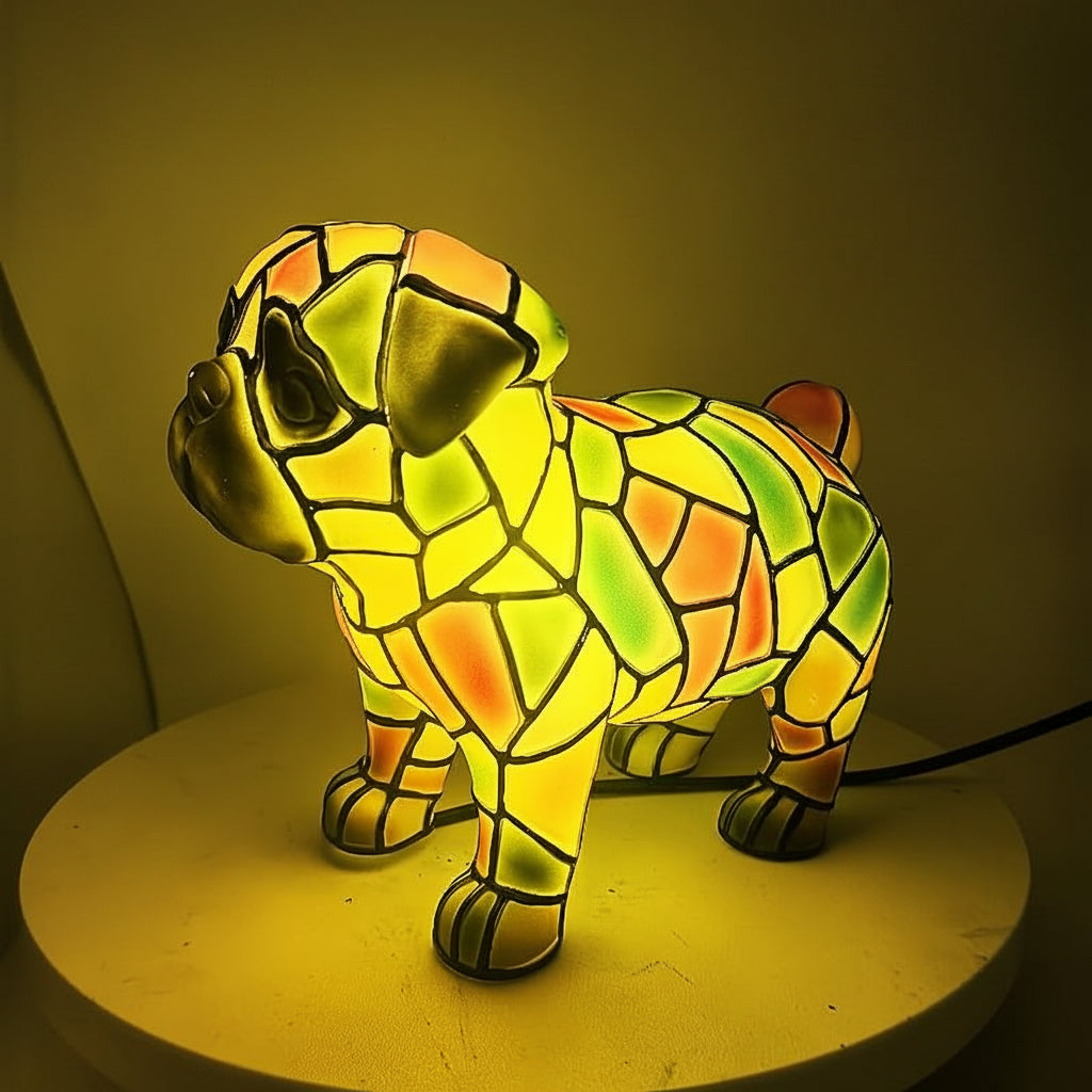 Table Lamp Decorative Resin Dog Figurine