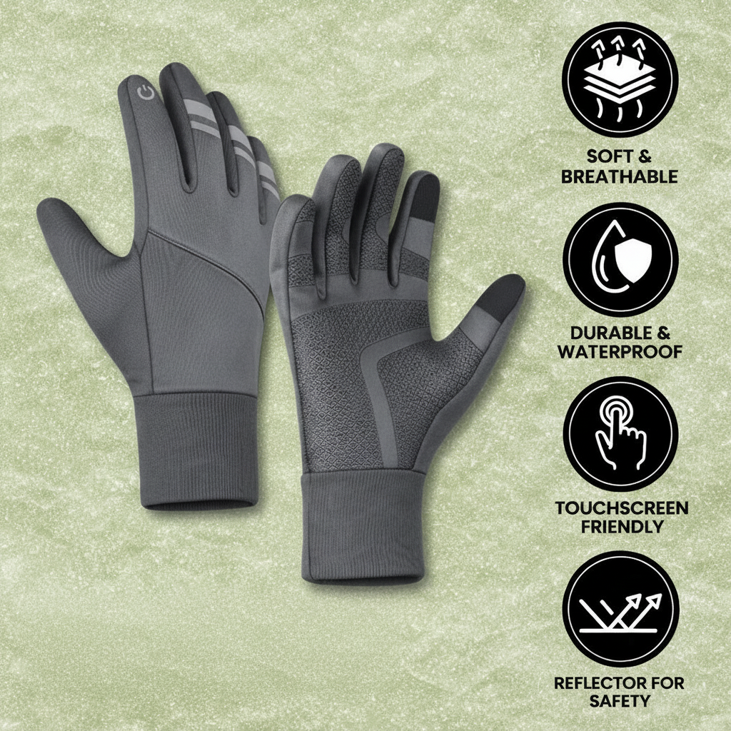 Winter Gloves Thermal Touchscreen Windproof