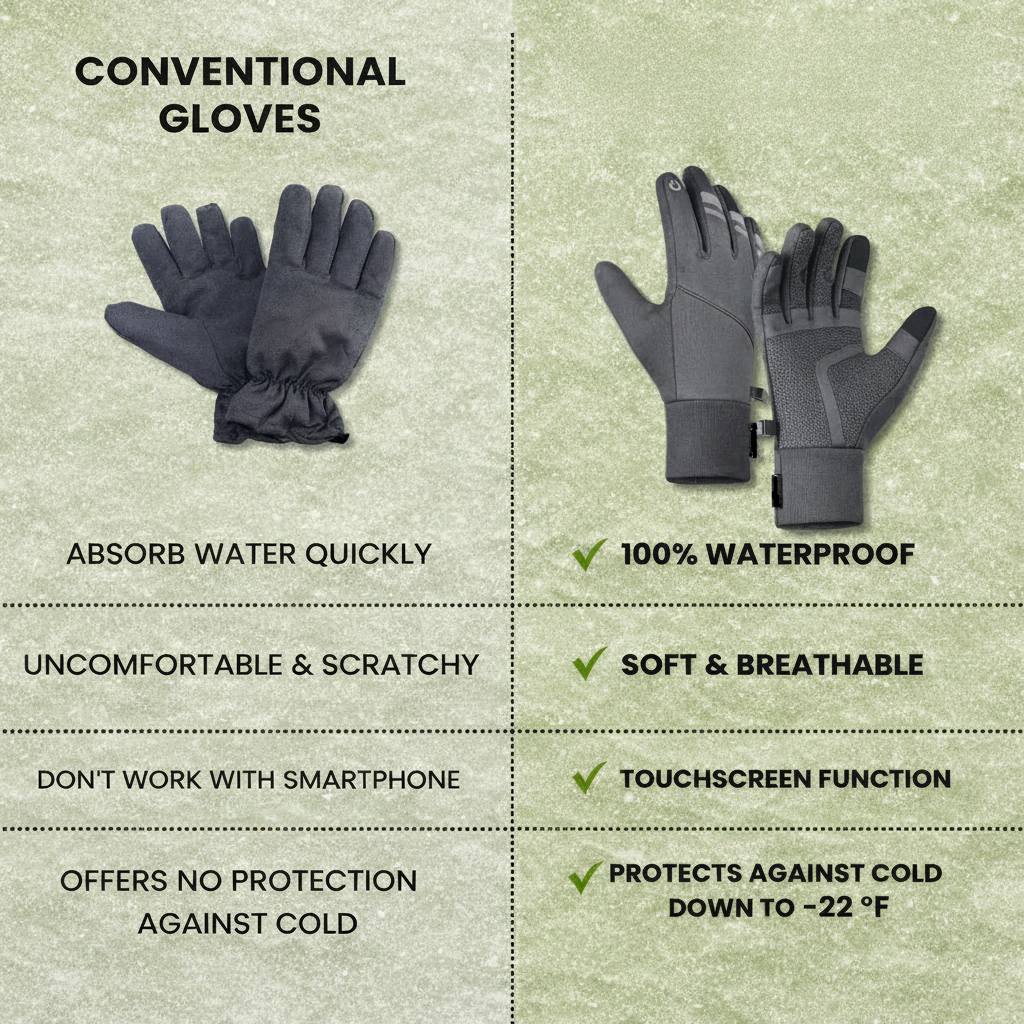 Winter Gloves Thermal Touchscreen Windproof