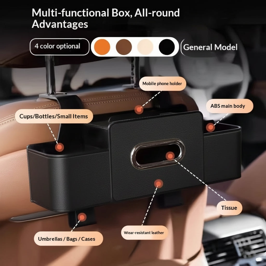 Car Organizer Seat Back Storage Box Cup