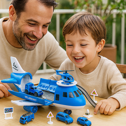 Toy Playset Airplane Vehicle Transport Kids