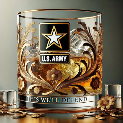Glass Veteran Tribute Engraved Memorial