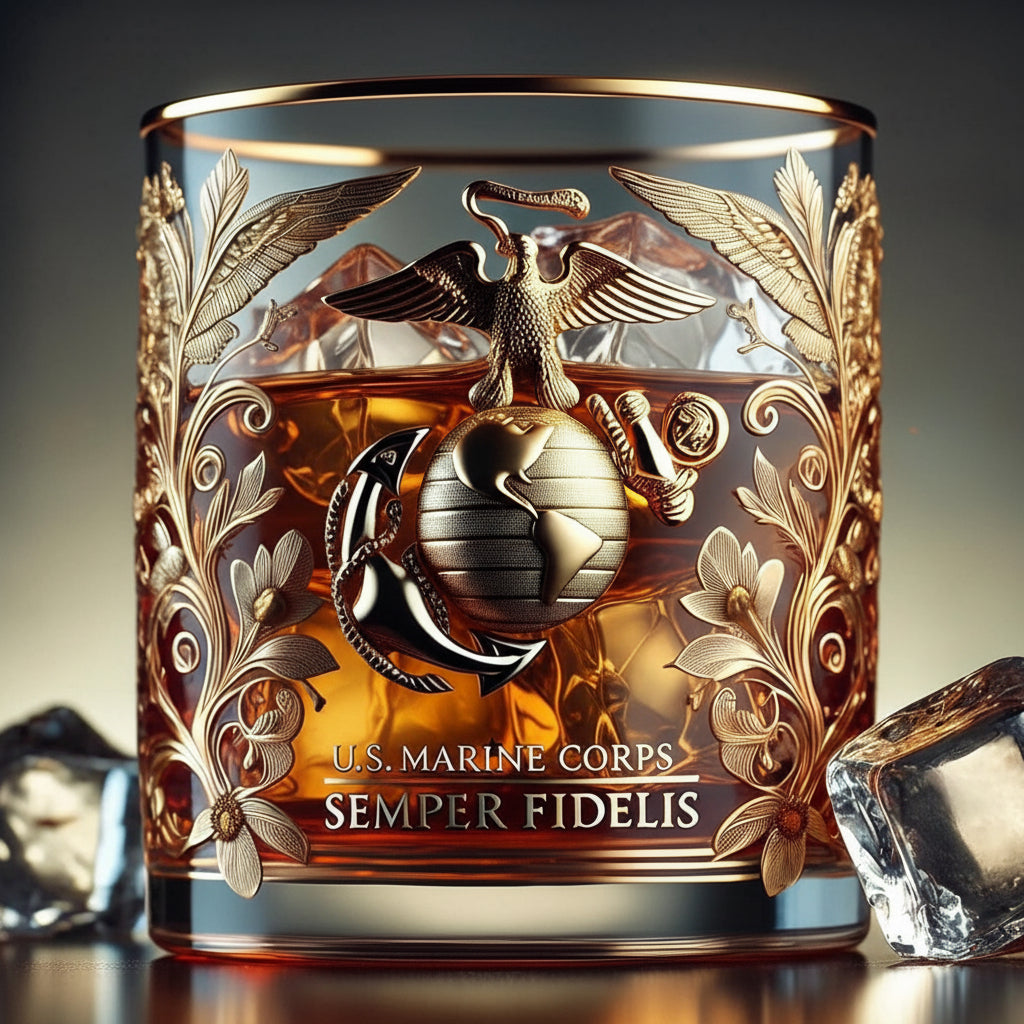 Glass Veteran Tribute Engraved Memorial