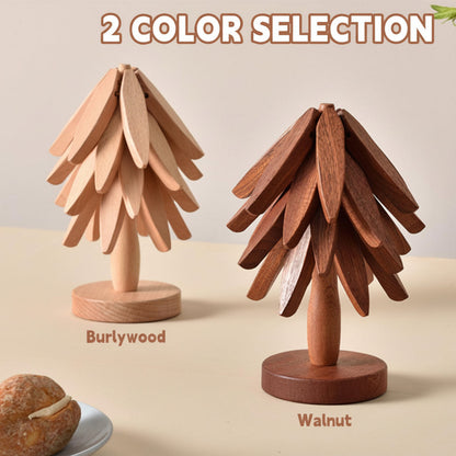 Kitchen Trivet Wooden Heat Resistant Folding