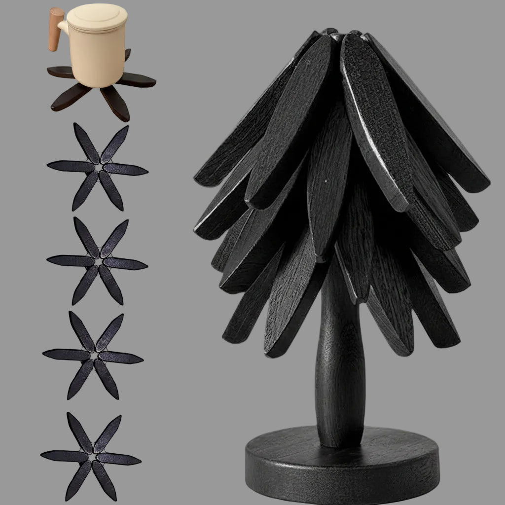 Kitchen Trivet Wooden Heat Resistant Folding