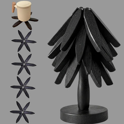 Kitchen Trivet Wooden Heat Resistant Folding