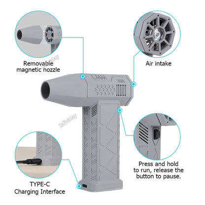 Electric Air Duster Cordless Handheld High
