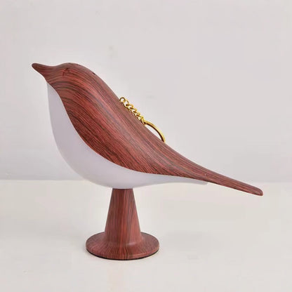 Table Lamp Bird Shape Wood Rechargeable