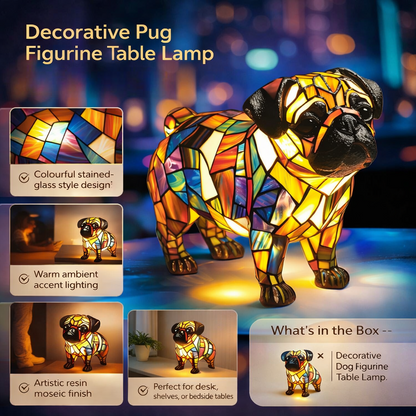 Table Lamp Decorative Resin Dog Figurine