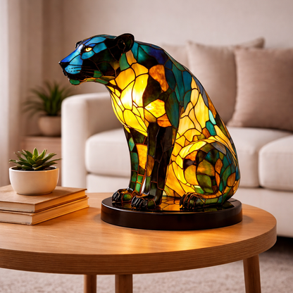 Table Lamp Animal LED Accent Light Stained