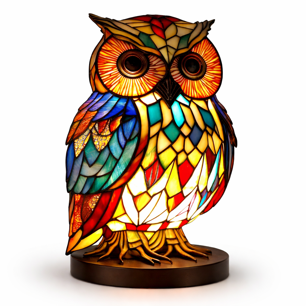 Table Lamp Animal LED Accent Light Stained