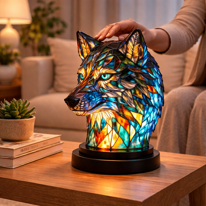 Table Lamp Animal LED Accent Light Stained
